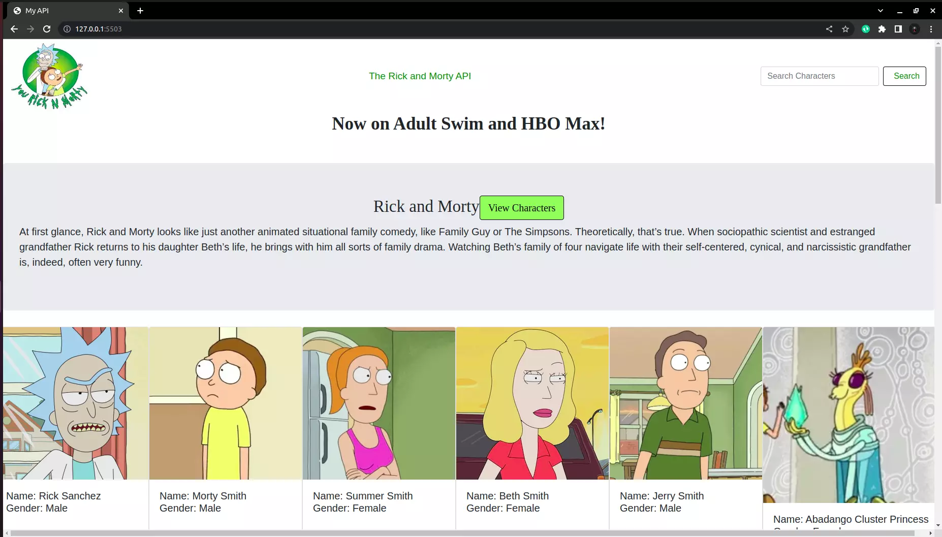 The Rick & Morty API